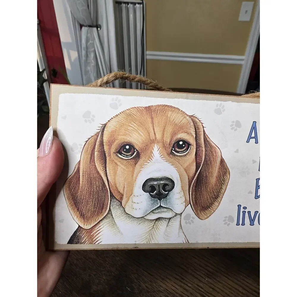 A Spoiled Rotten Beagle‎ lives here CUTE Dog Sign 5
